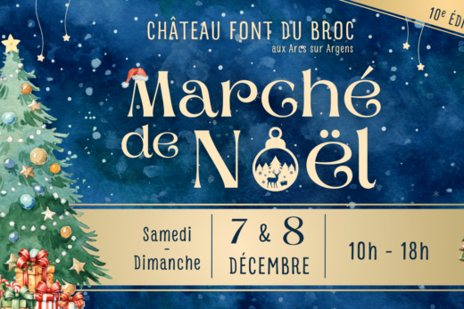 Affiche marché de noël font du broc 2024